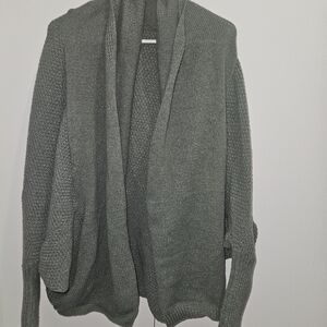 Cozy Open-Front Knit Cardigan in Sage Green